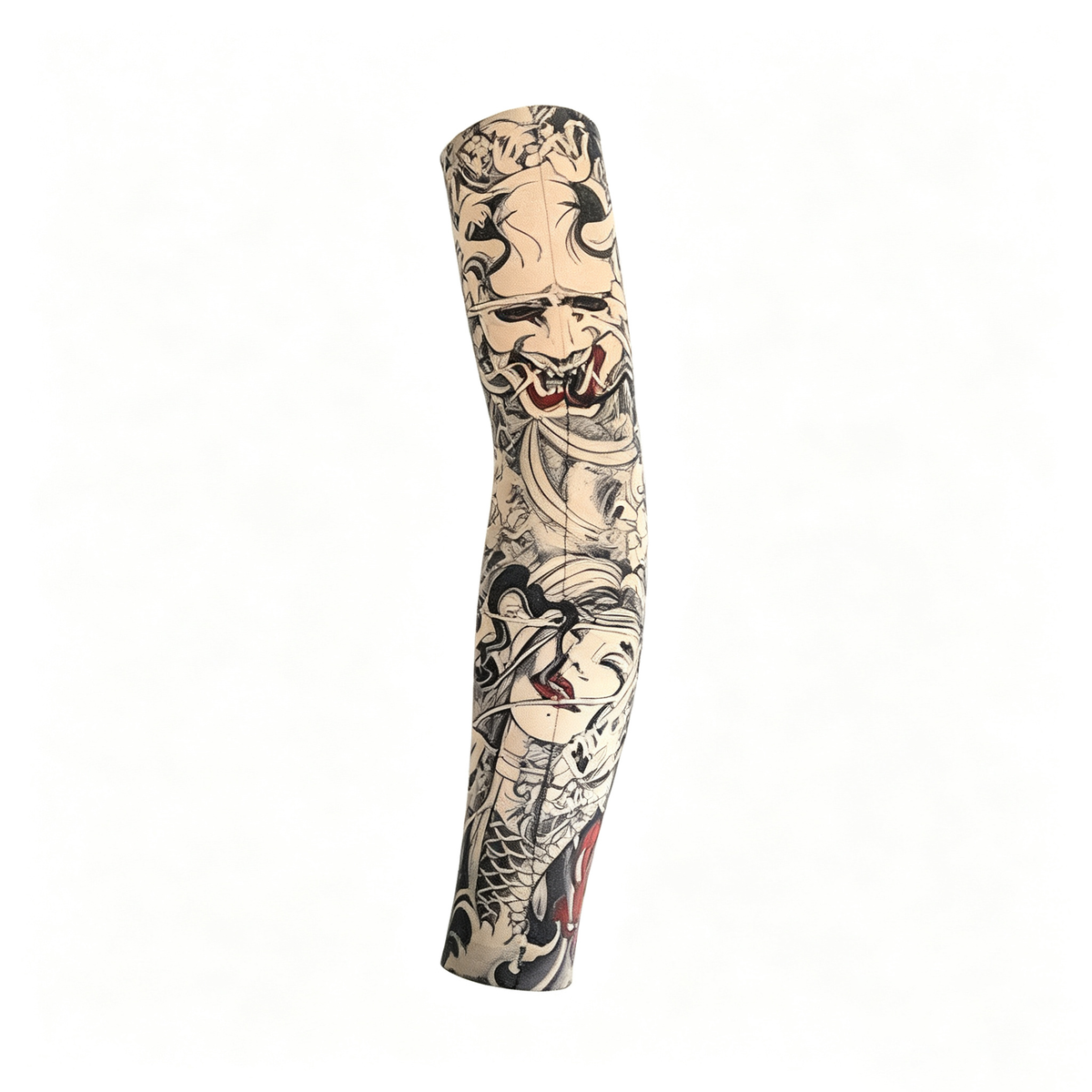 Men Long Summer Tattoo Sleeves Seamless Armguard Sun Protection Cover Outdoor Gloves Driving Ice Silk Women Arm Sleeves