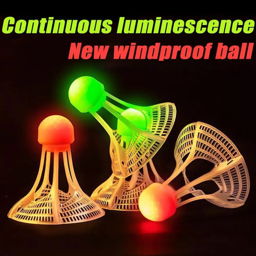 1/2/5 Pack LED Badminton Shuttlecocks -Lighting Glow In The Dark Badminton Birdies Badminton Practice Windproof Shuttlecocks