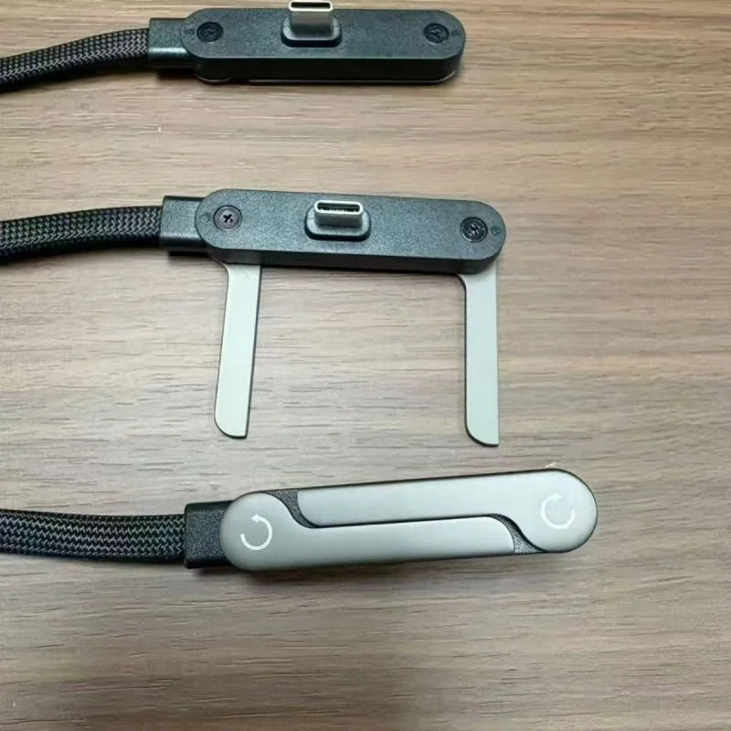 240W 90° Elbow Phone Holder Data Cable Foldable Type C To Type C Fast Charging Cable Data Wire For iPhone 17 Pro Xiaomi Samsung