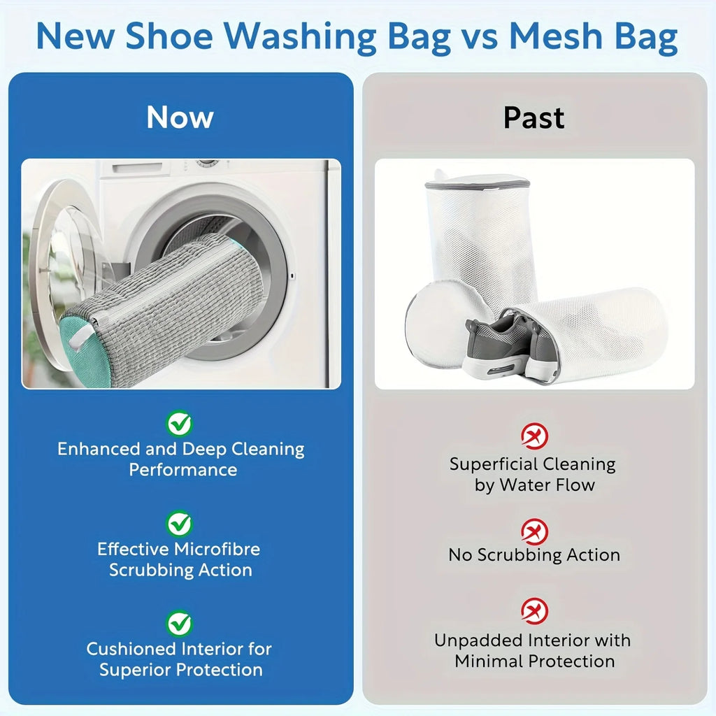 2pcs Shoe Washing Machine Bags Shoe Laundry Bag for Washer and Dryer 360-Degree Deep Cleaning Reusable Shoe Cleaning Bags