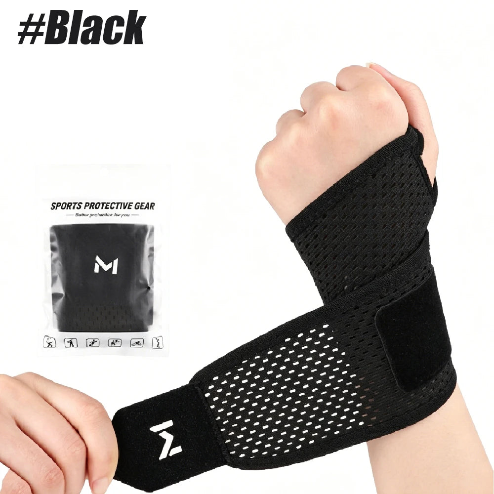 1PCS Adjustable Compression Mesh Wrist Support Brace, Breathable Ventilated Wrist Wraps Reversible for Both Wrists