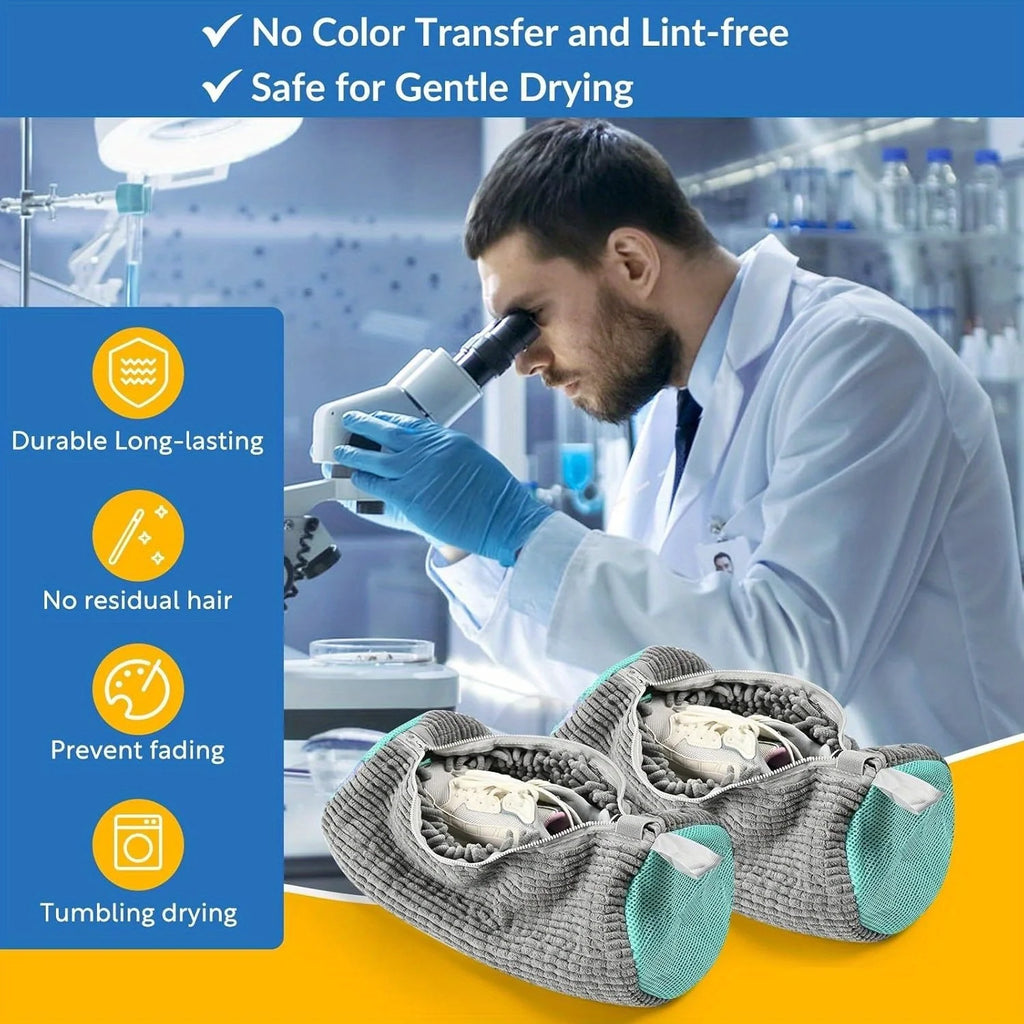2pcs Shoe Washing Machine Bags Shoe Laundry Bag for Washer and Dryer 360-Degree Deep Cleaning Reusable Shoe Cleaning Bags