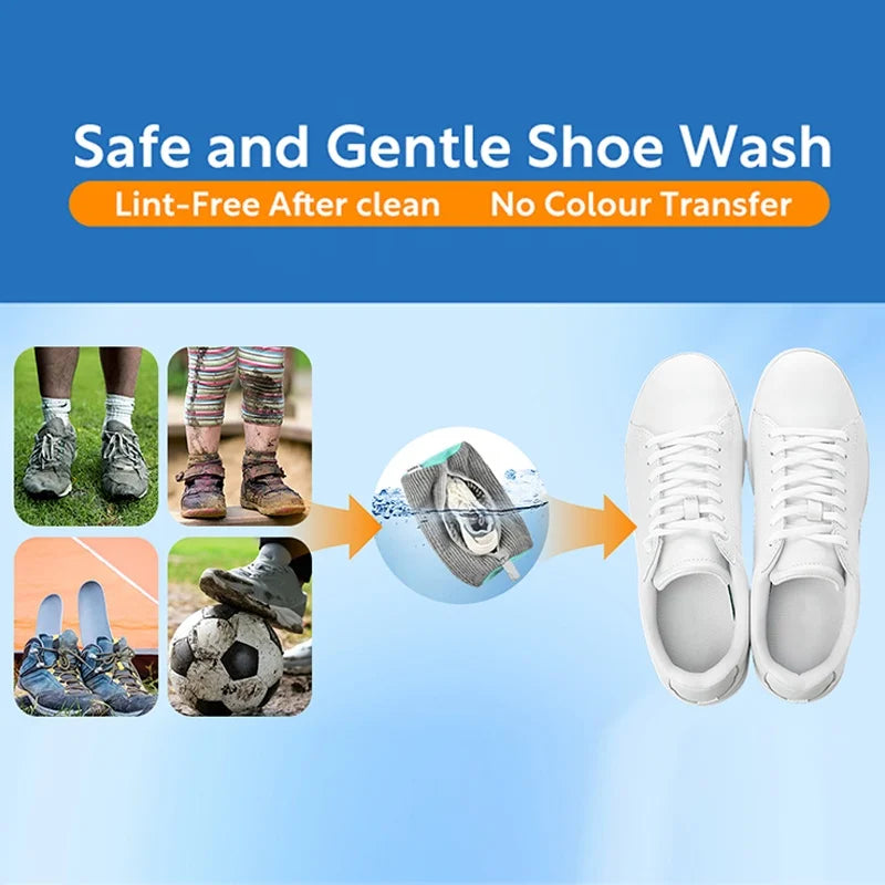 2pcs Shoe Washing Machine Bags Shoe Laundry Bag for Washer and Dryer 360-Degree Deep Cleaning Reusable Shoe Cleaning Bags