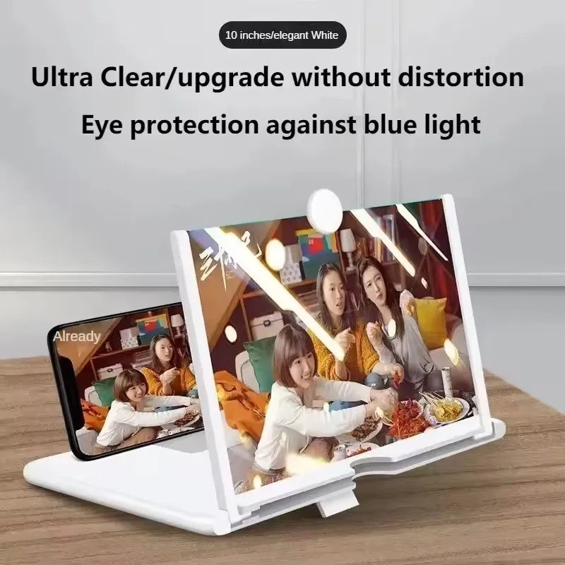 10 Inch 3D Screen Amplifier Video Magnifier for Smartphone Enlarged Mobile Phone Stand Bracket