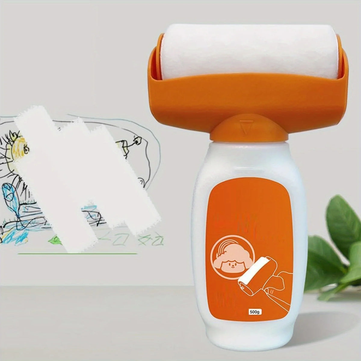 Reusable Paint Roller Brush, Wall Repair and Decoration Tool, Refillable Bottle Dispenser, Container Only, Without Paint