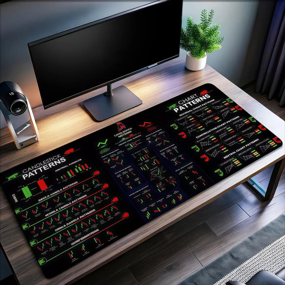 Mouse Pad Non-slip Lockedge Office Student Candlestick Pattern Gaming Thickened Large S-Stock Writing Cushion Market MousePad