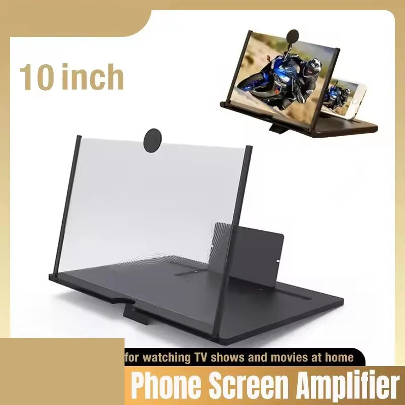10 Inch 3D Screen Amplifier Video Magnifier for Smartphone Enlarged Mobile Phone Stand Bracket
