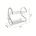 High Quality Stainless Steel Dish Drying Rack S Shape Metal Dish Drainer Space Saving 2 Tier Kitchen Organizer Kitchen