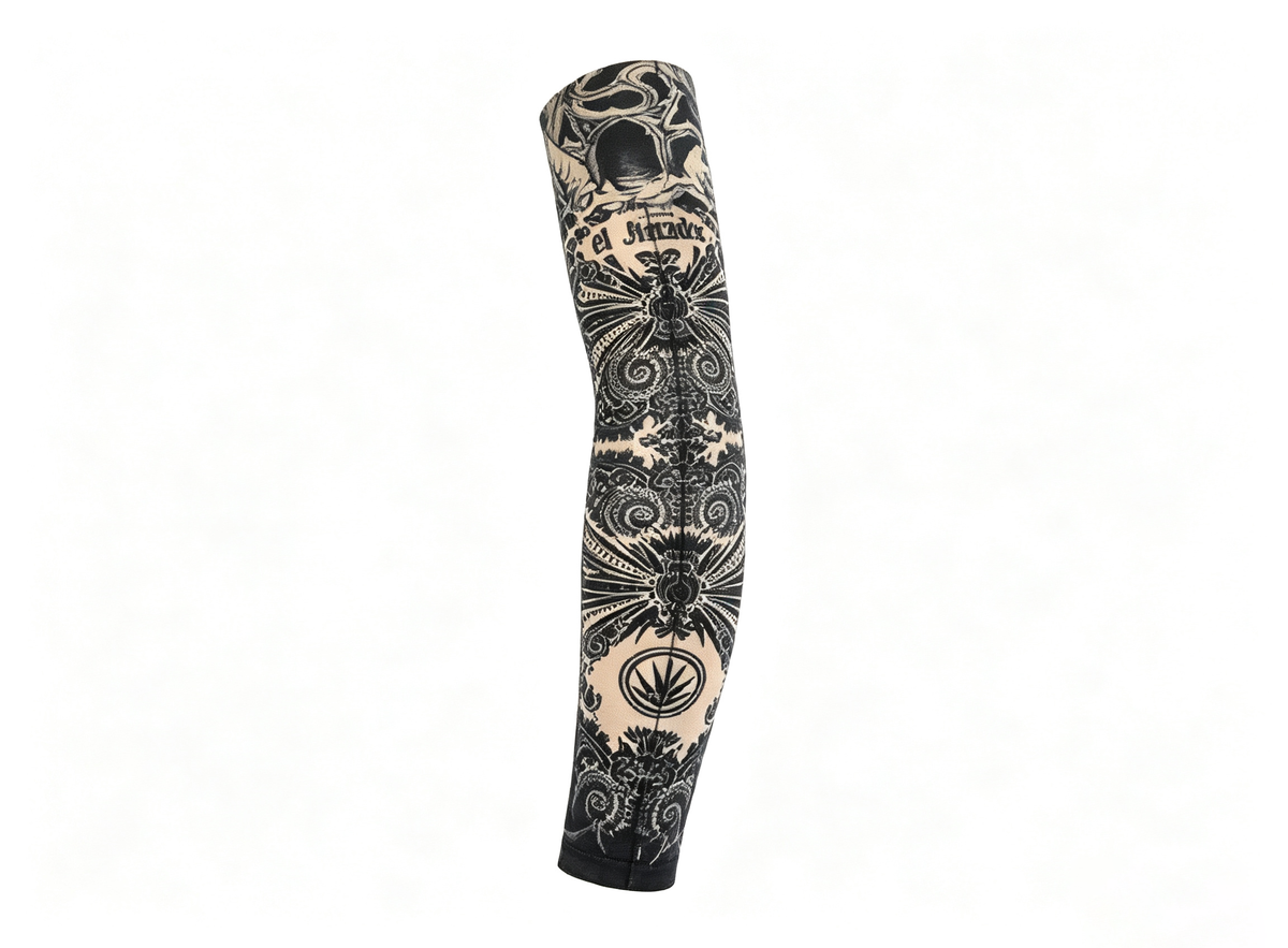 Men Long Summer Tattoo Sleeves Seamless Armguard Sun Protection Cover Outdoor Gloves Driving Ice Silk Women Arm Sleeves